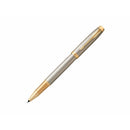 Parker IM Premium Warm Silver GT Rollerball & Ballpoint Pen Set