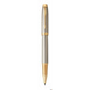 Parker IM Premium Warm Silver GT Rollerball & Ballpoint Pen Set