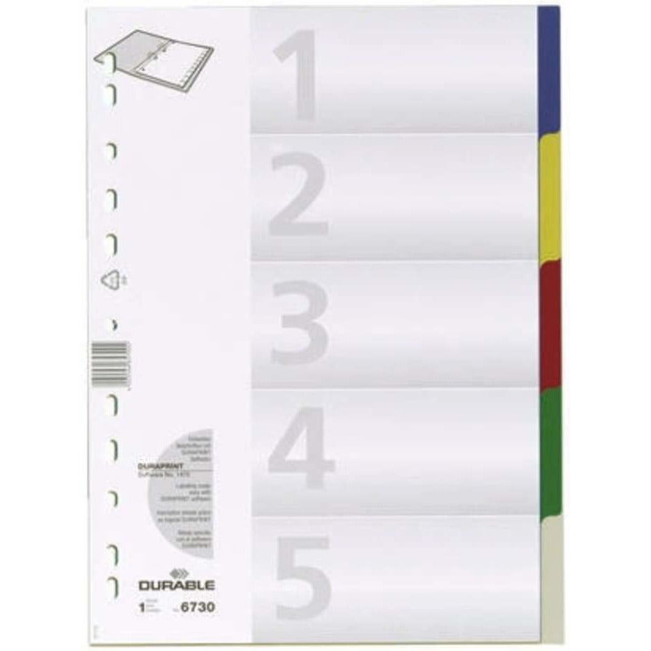 Durable 5 Color Dividers