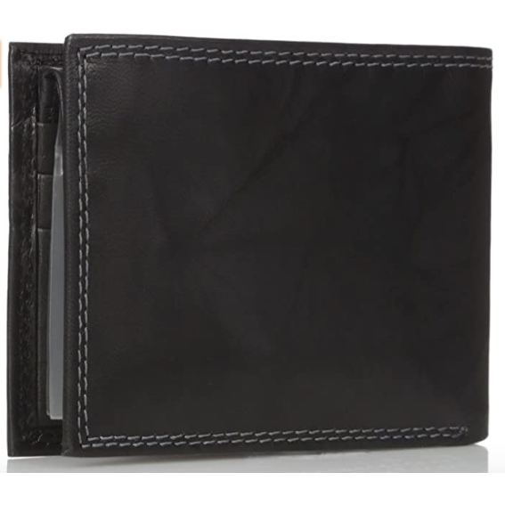 Buxton Genuine Leather Credit Card Billfold Wallet - Black