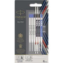 Parker Quink 3 Gel & 3 Ballpoint Refills VALUE PACK - Pack of 6
