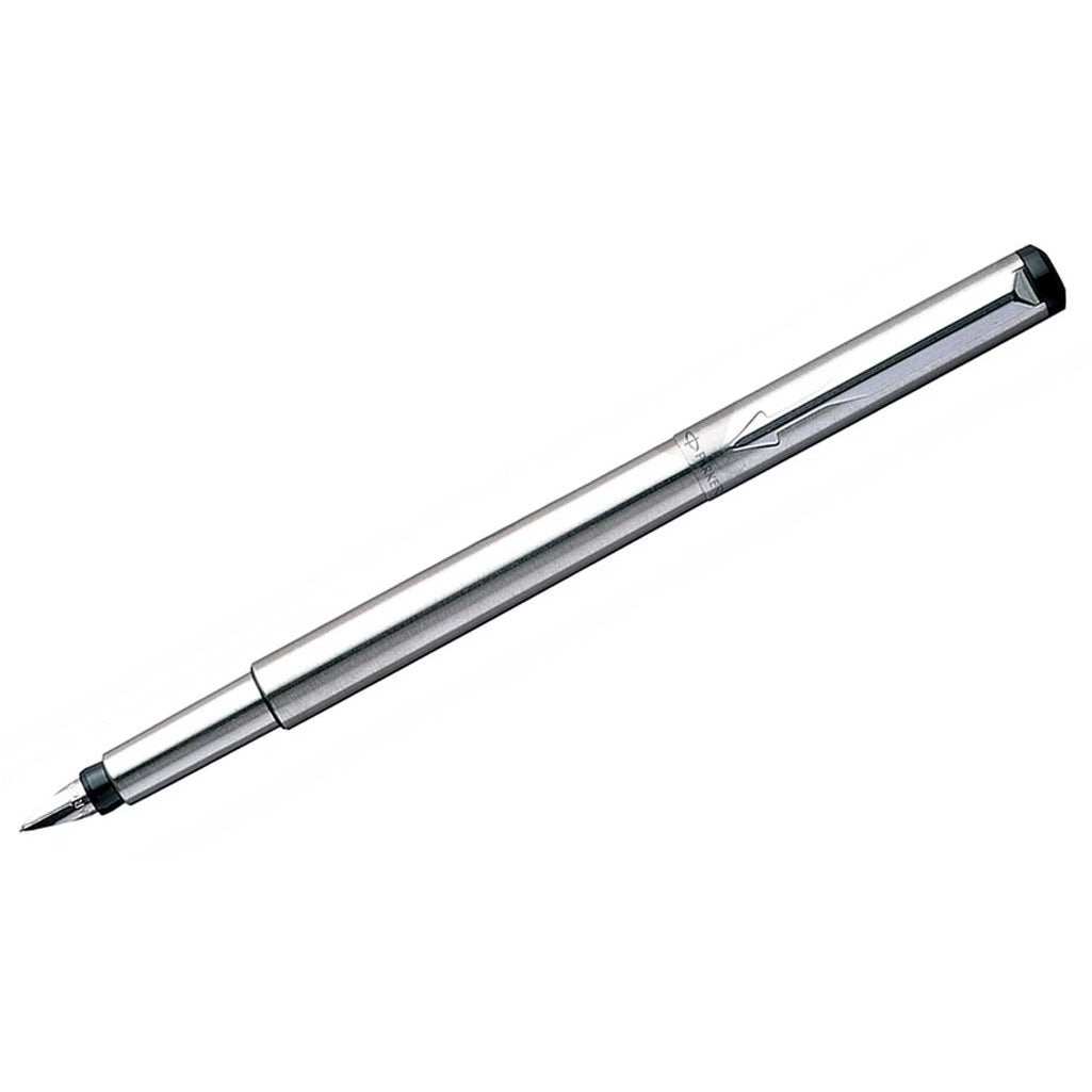 Parker Vector Stainless Steel Chrome Trim Fountain Pen