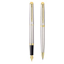 طقم أقلام واترمان هيمسفير ستينلس ستيل مذهب ريشة + جاف