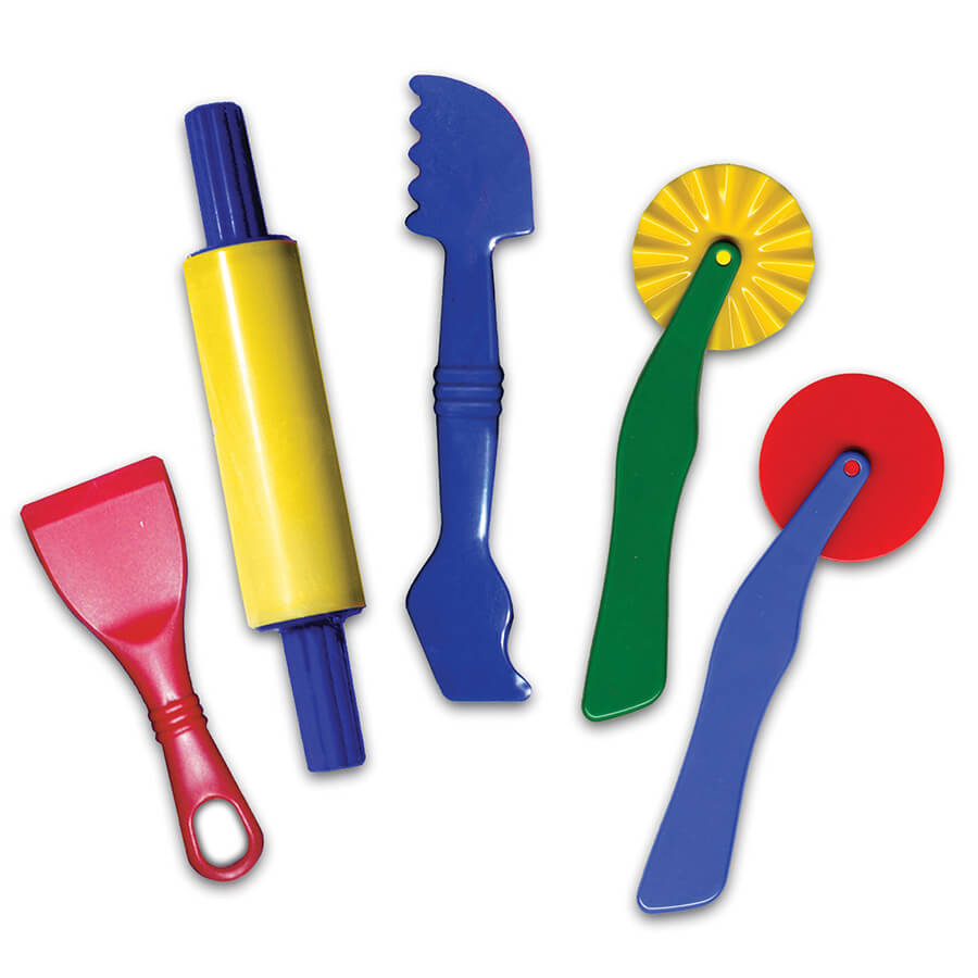 Pacon Creative Street Plastic Dough Tools - 5 pcs