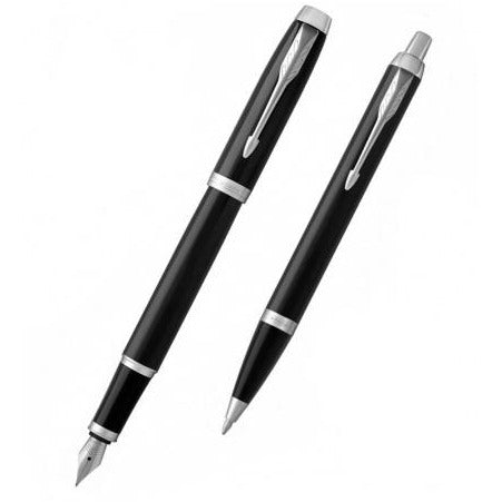 Parker IM Glossy Black CT Fountain & Ballpoint Set