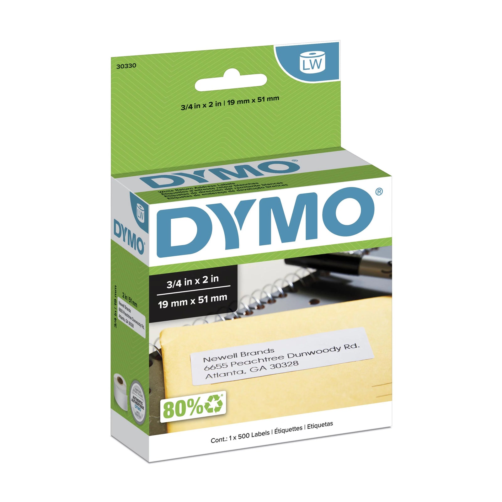 Dymo LW 25x54 mm Labels - Roll of 500