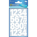 Zweckform 0-9 Numbers 25mm Labels Bold White Numbers Weatherproof - Pack of 48