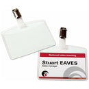 Zweckform Clip Badge Holder & Printable 60x90mm Inserts Conference Kit - 25 Badge