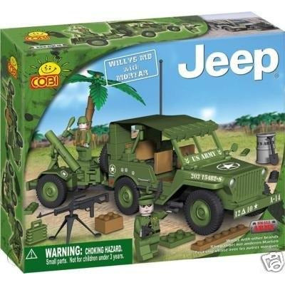 Cobi Lego Blocks Jeep Willys MB with Mortar - 180 pcs