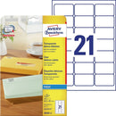Zweckform Inkjet Transparent  Labels Printable A4 Sheets - Pack of 25 Sheets