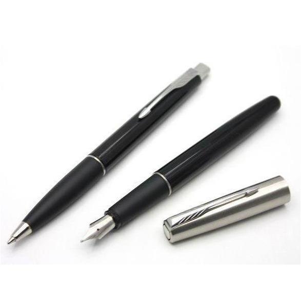 Parker Frontier Translucent Black CT Fountain & Ballpoint Pen Set + Zipper Case