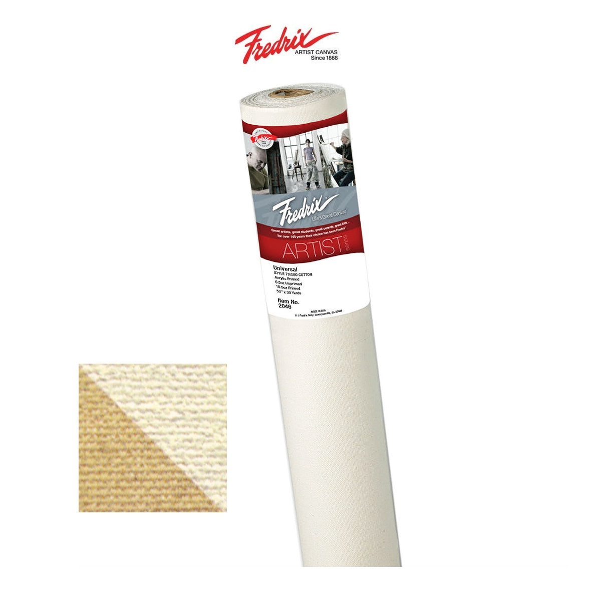 Fredrix 135cm Universal Cotton Canvas Roll - Per Meter