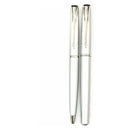 Parker Latitude Icy Silver CT Fountain & Ballpoint Pen Set