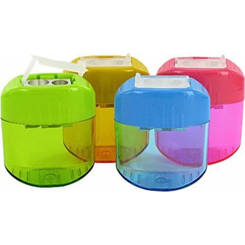 Kum Pencil Sharpener Twin Blades Clear Oval Bin