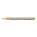 Parker IM Premium Warm Silver GT Rollerball & Ballpoint Pen Set