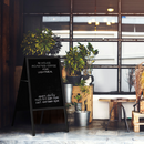 Bi-Office Café Style  A-Frame Double Sided Chalkboard