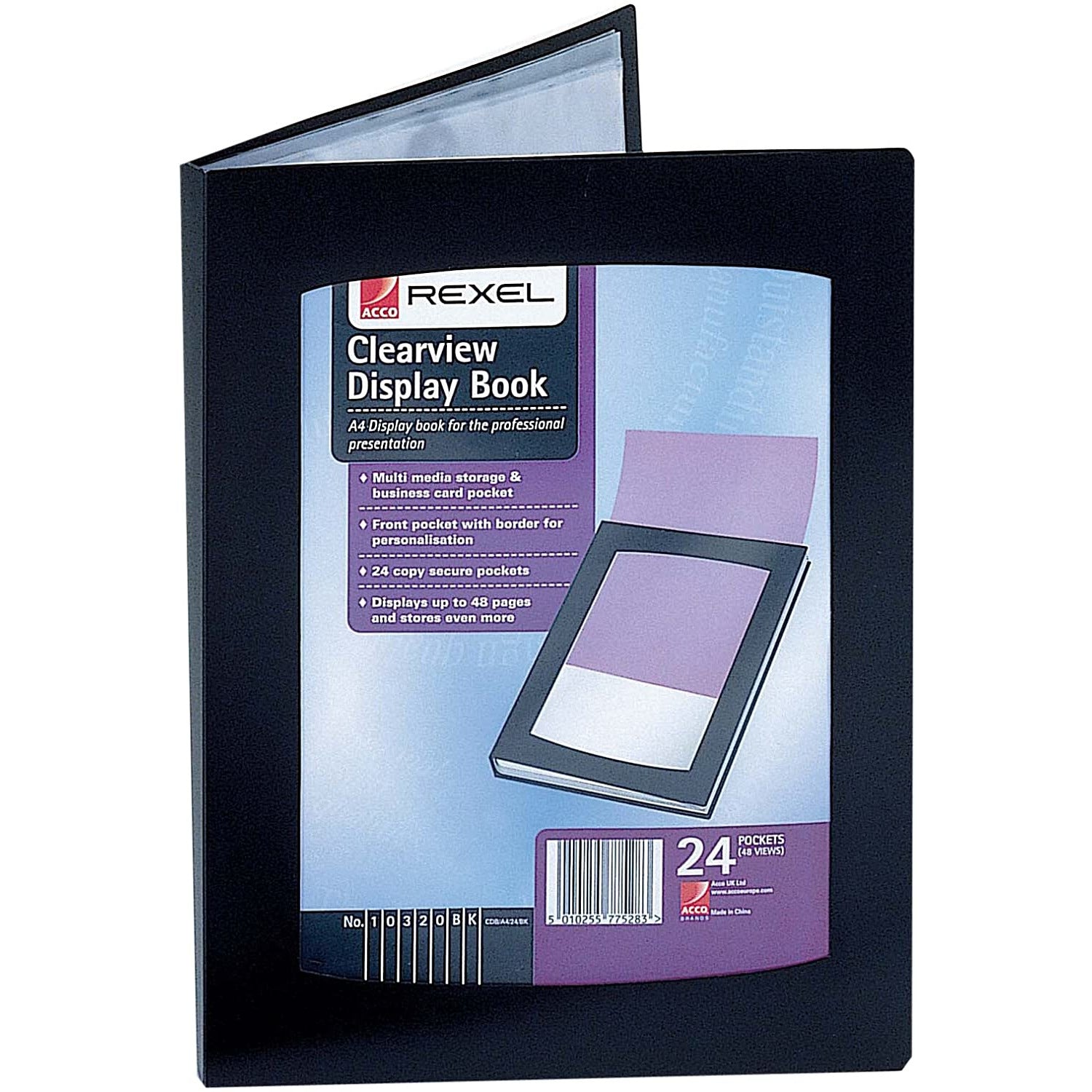 Rexel Clear View Display Book 24 Pockets - A5