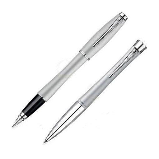 Parker Urban Fashion Fast Track Silver CT Fountain & Ballpoint Pen Set