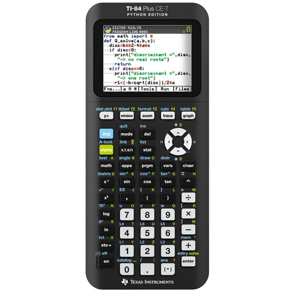 Texas Instruments Graphic Calculator TI-84 Plus CE-T Python Edition