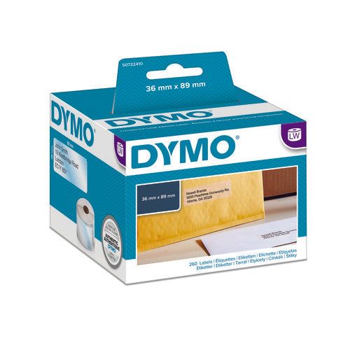 Dymo LW Transparent Large Address Labels 89x36 mm - 1 Roll of 260