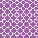 Unique Pretty Purple Quatrefoil Beverage Napkins 25x25cm - Pack of 16