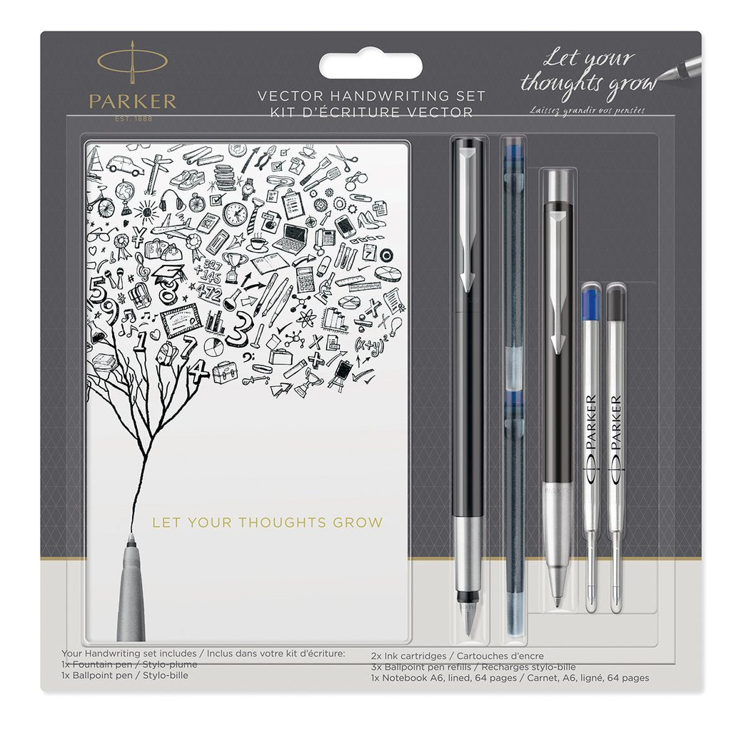 Parker Vector Fountain & Ballpoint Pen Handwriting Set