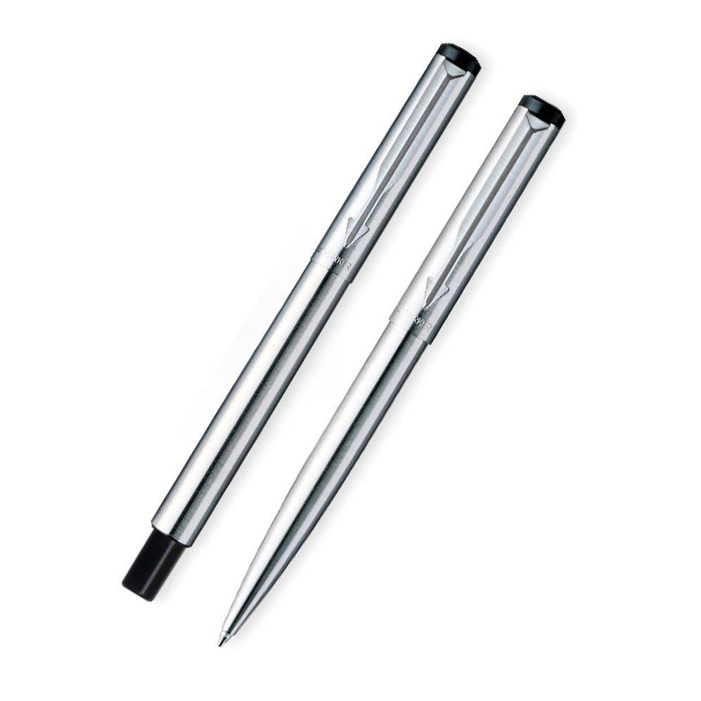 Parker Vector CT Stainless Steel Fountain Ballpoint Pen Set