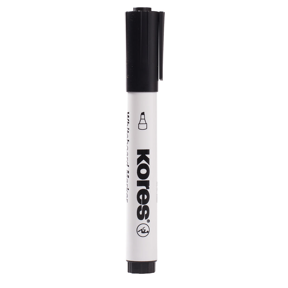 Kores K Marker Black Whiteboard Marker - Round Tip