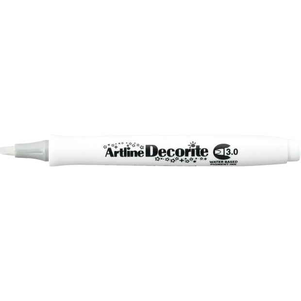 NEW Artline Decorite White Ink Felt Tip Chiseled - 0.3mm