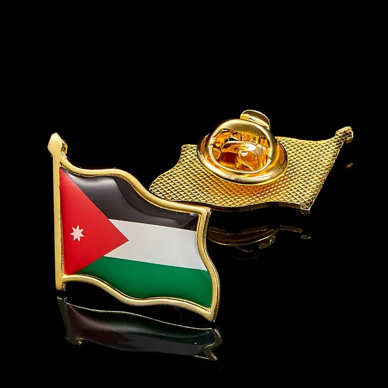 Hashemite Kingdom of Jordan Metal Flag Lapel Pin - Pack of 1 Hashemite Kingdom of Jordan Metal Flag Lapel Pin - Pack of 1