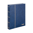 NEW Lindner Standard Unpadded Leather Stamp Stock Book with 48 White Pages & Glassine Strips 230x305mm - Blue