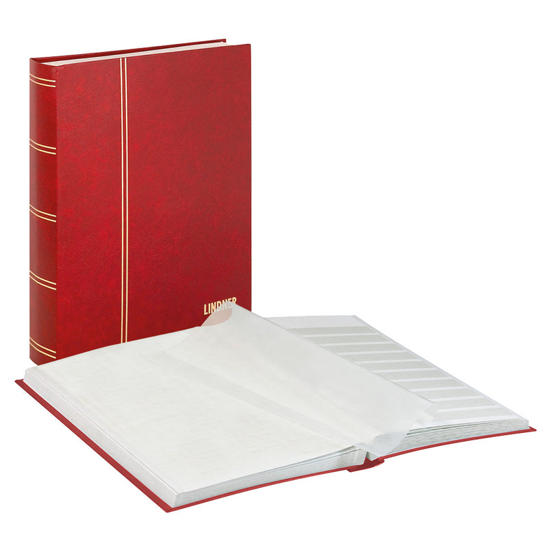 البوم طوابع جلد غير مبطن ٤٨ صفحة ابيض لندنر ستاندرد ٢٣٠×٣٠٥ ملم - احمر 