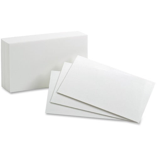 ILC Plain unruled Index Cards 3"x5" White - Pack of 50