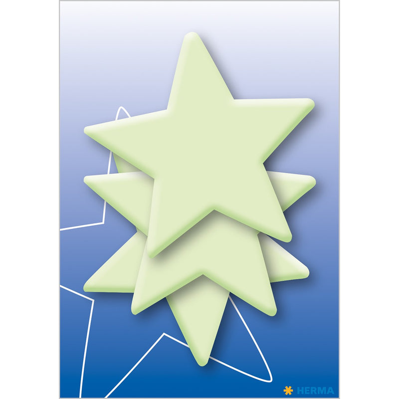 NEW Herma Glow in the Dark Stars Luminous Self Adhesive Stickers - Pack of 3