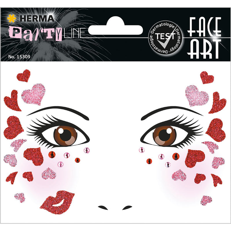 NEW Herma FACE ART Sticker Love - Pack of 1