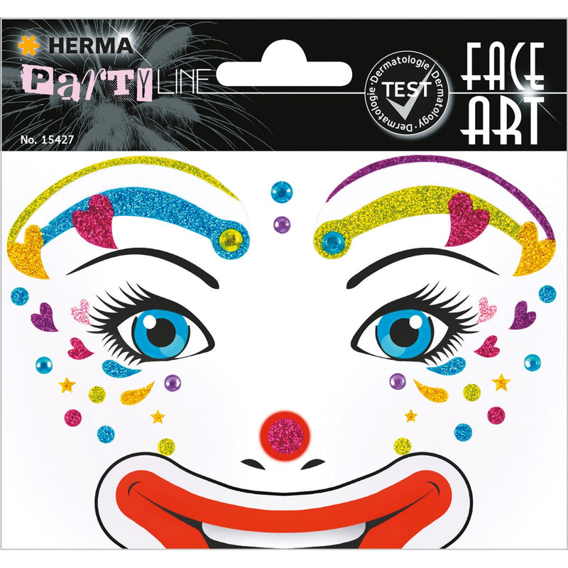 NEW Herma FACE ART Sticker Clown Lotta- Pack of 1