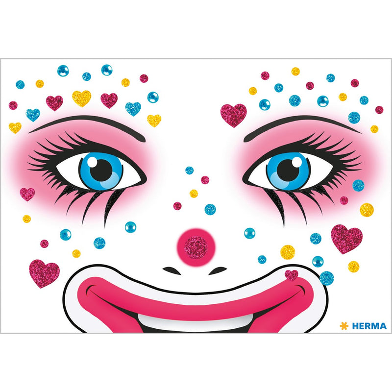 NEW Herma FACE ART Sticker  Clown Annie - Pack of 1