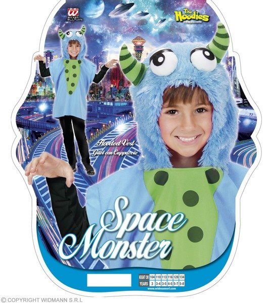 NEW W WIDMANN MILANO Party Fashion Kids Costume Space Monster Hooded Vest