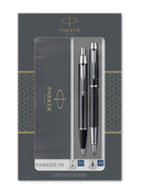 NEW Parker IM DUO Lacquered Black CT Fountain Pen + Ballpoint Pen in a Gift Box