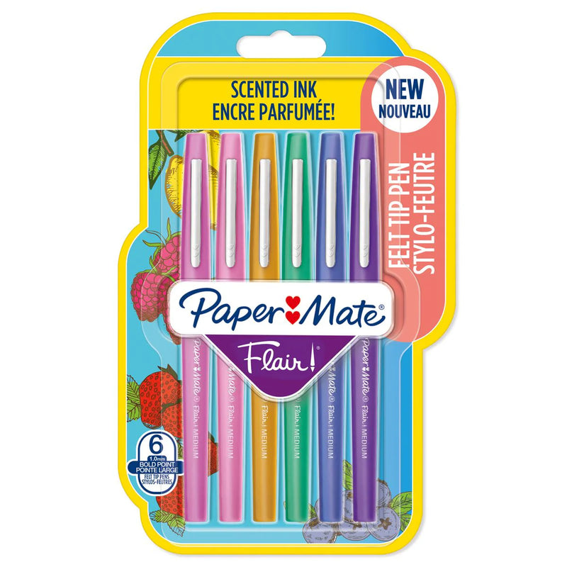 NEW Paper Mate Flair Scented Ink Medium 0.7mm Felt Tip Pen Set - Scented