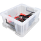 NEW Whitefurze 24L Allstore Transparent Storage Box with Lid 48 x 38 x 19 CM