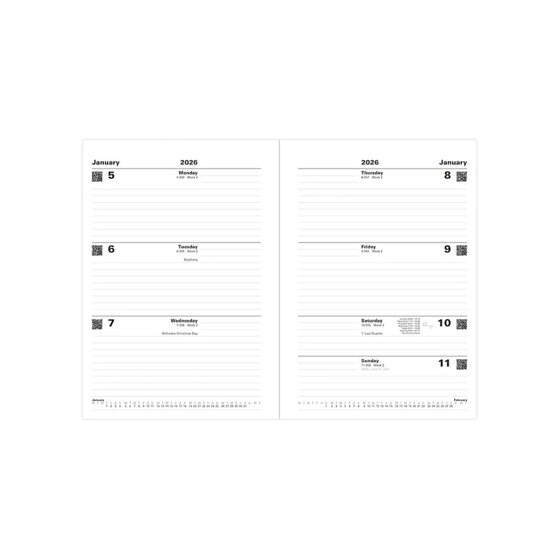 NEW Letts of London Standard A5 Week to View 2026 Diary