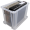 NEW Whitefurze 26L Allstore Transparent Storage Box with Lid 47 x 30 x 29 CM