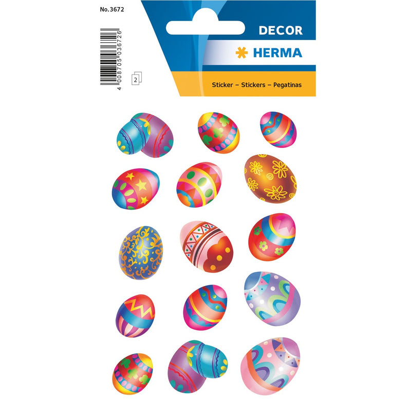 NEW Herma Stickers Easter Easter Eggs - Pack of 3 Sheets