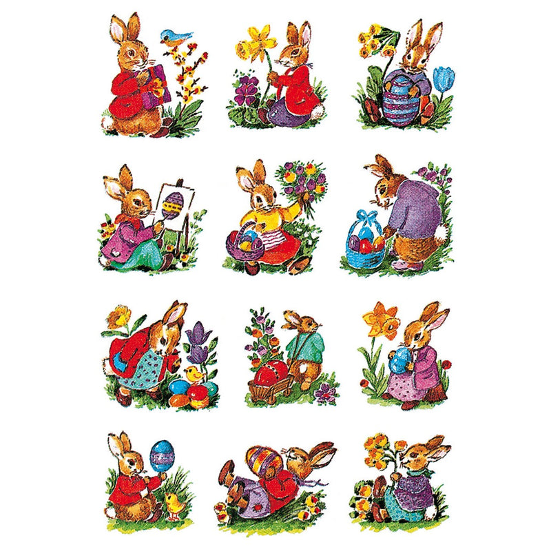 NEW Herma Stickers Easter Bunny Nostalgic - Pack of 3 Sheets