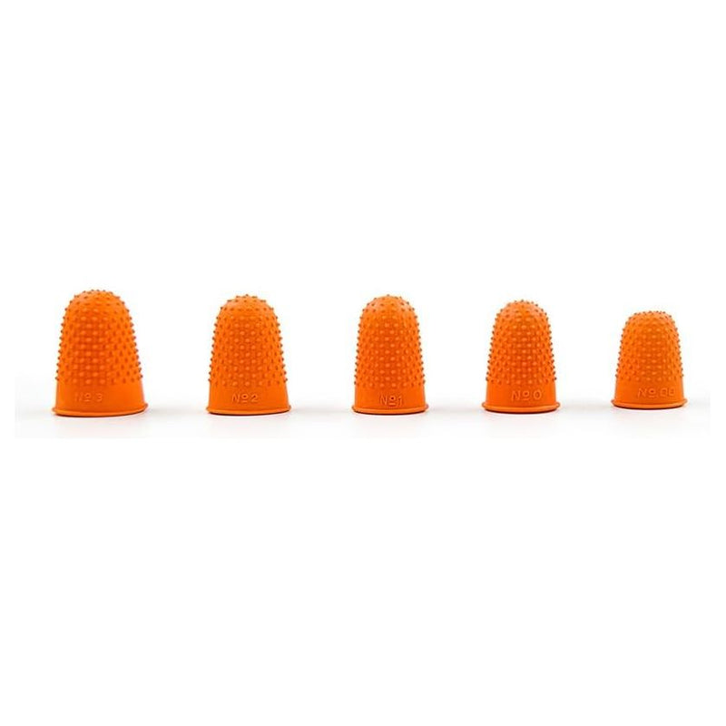 Yosogo Studded Natural Rubber Finger Cone Thimblettes 5 Assorted Sizes for Note Counting & Page Turning - Pack of 5