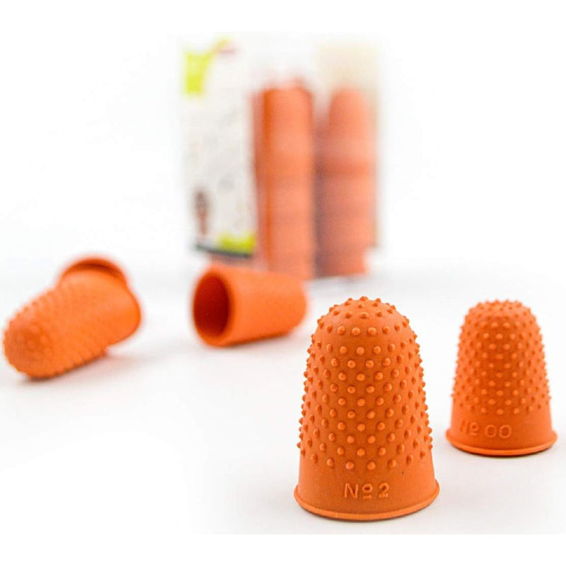 Yosogo Studded Natural Rubber Finger Cone Thimblettes 5 Assorted Sizes for Note Counting & Page Turning - Pack of 5