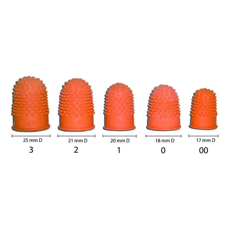 Yosogo Studded Natural Rubber Finger Cone Thimblettes 5 Assorted Sizes for Note Counting & Page Turning - Pack of 5