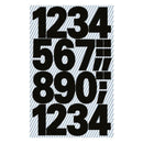 ملصقات ليبل أرقام بالأنجليزية مقاوم للعوامل الجوية أسود عريض 