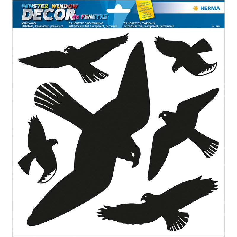 NEW Herma Stickers Warning Birds Window Glass Film 30x30cm - Pack of 1